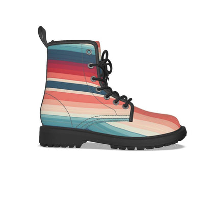 Stripe Printed Short Boots