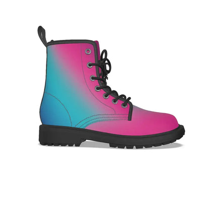 Punk-Blue Gradient Short Boots