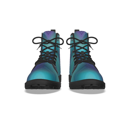 Purple-Green Short Boots