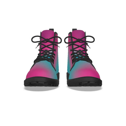 Punk-Blue Gradient Short Boots