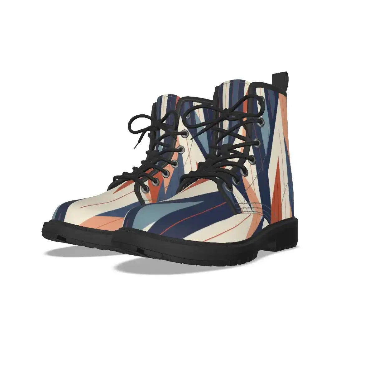 Abstract Print Short Boots