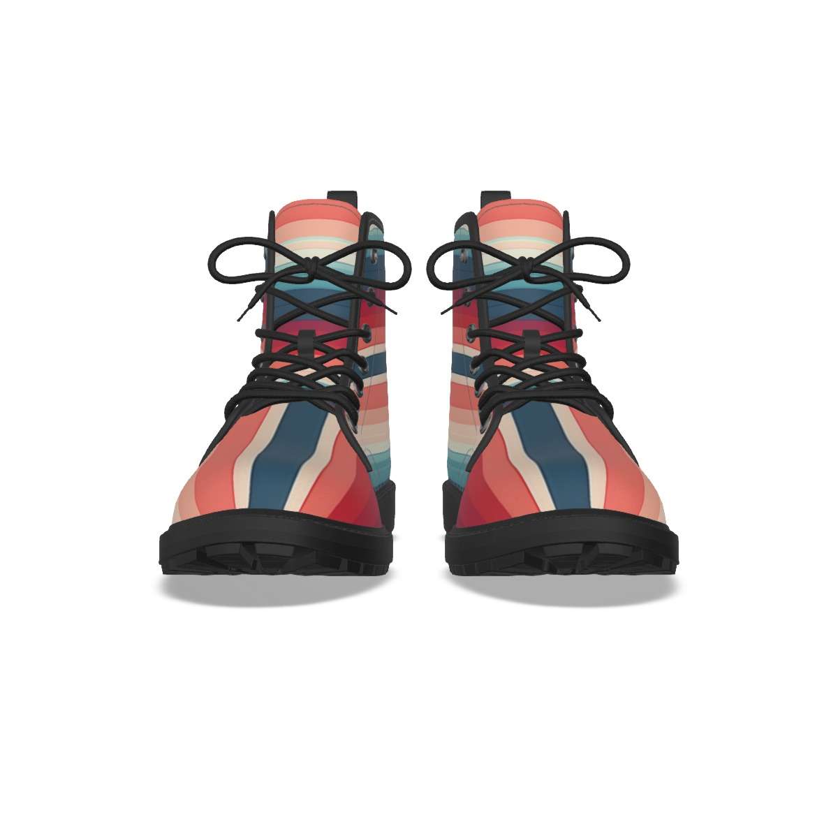 Stripe Printed Short Boots