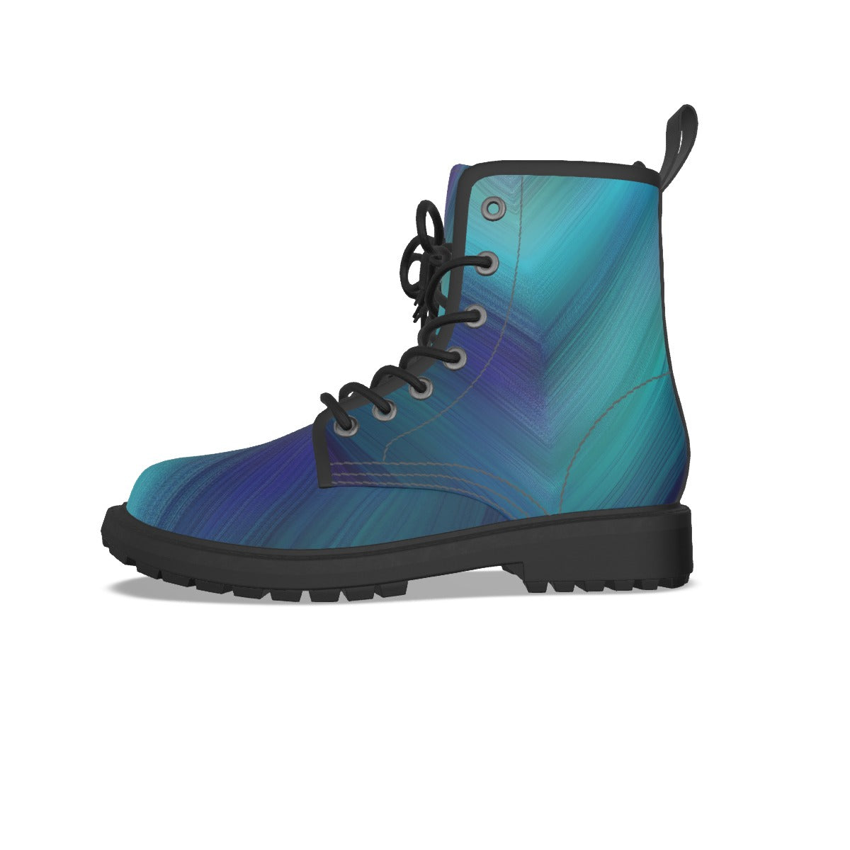 Purple-Green Short Boots
