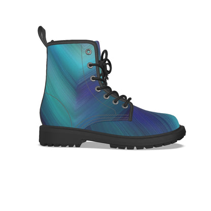 Purple-Green Short Boots