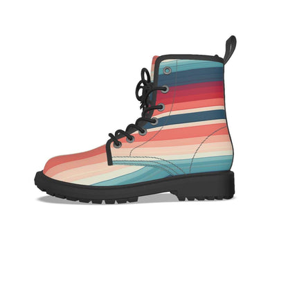 Stripe Printed Short Boots