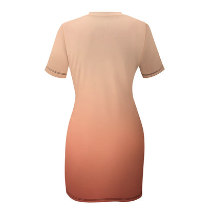 Round Neck Short Sleeve Dress