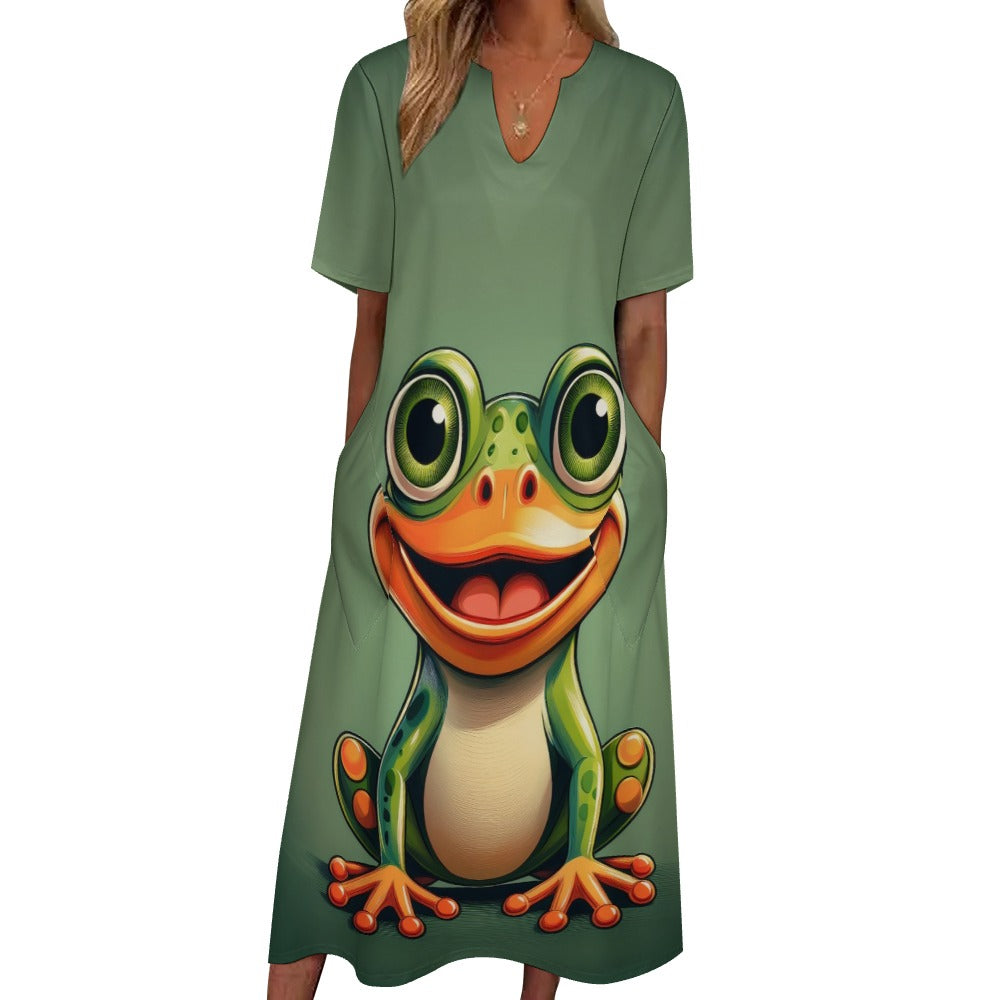 7-point sleeve dress Inkedjoy