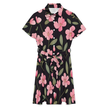 Short-sleeved collared dress