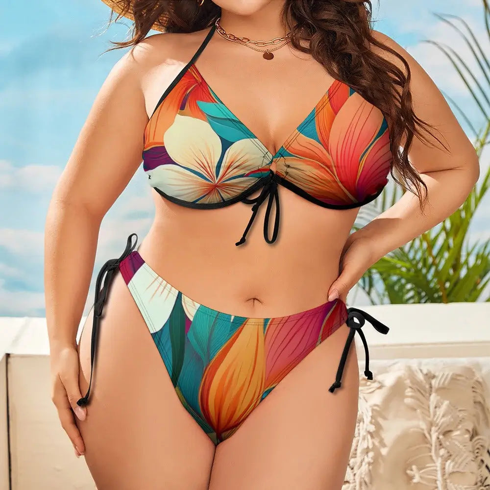 Large Size Bikini Swimsuit Inkedjoy