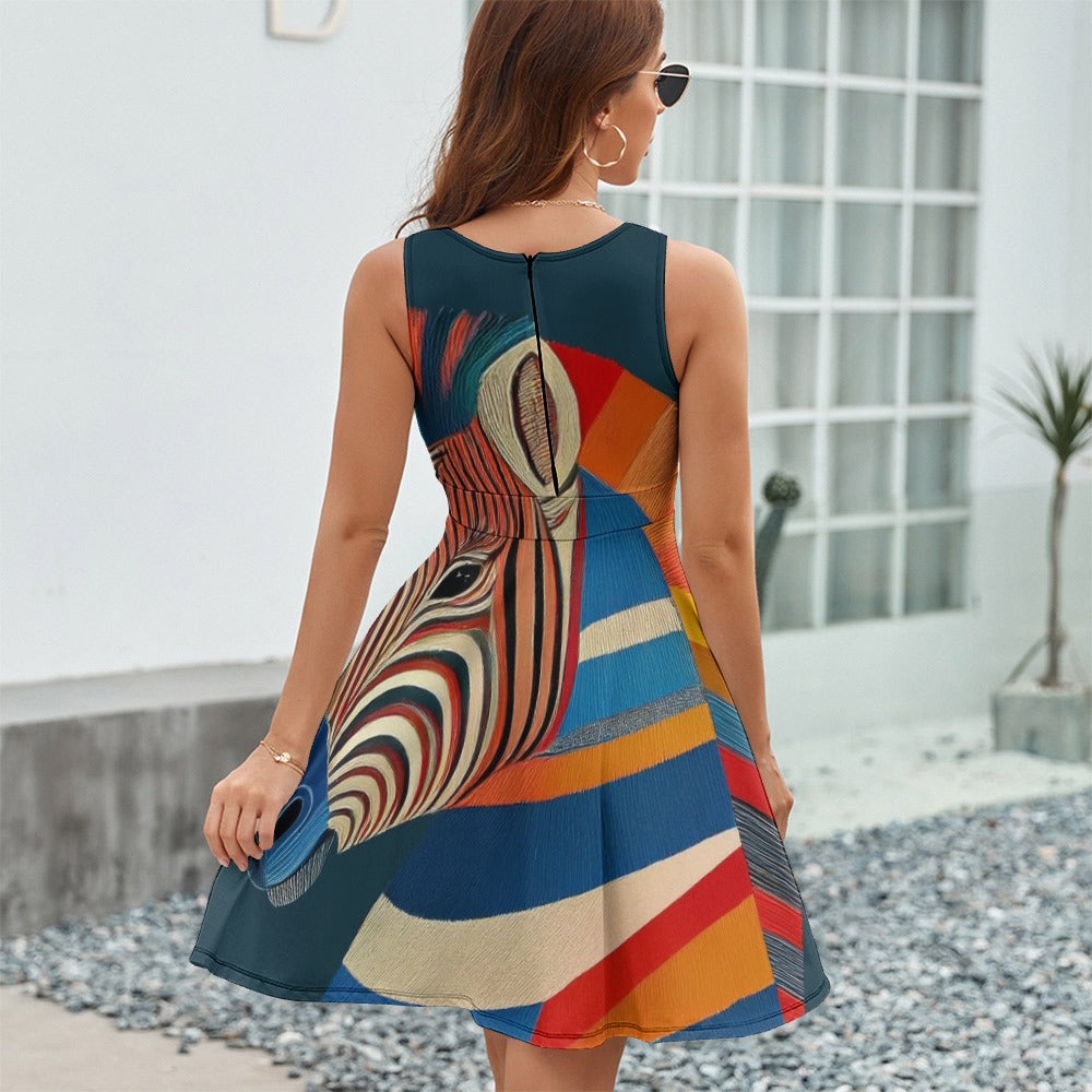 Sleeveless Printed Dress Inkedjoy