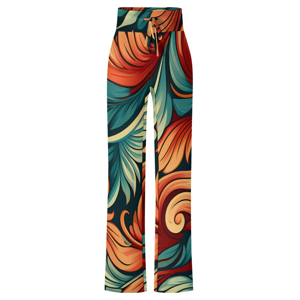 Straight Lace-Up Pants