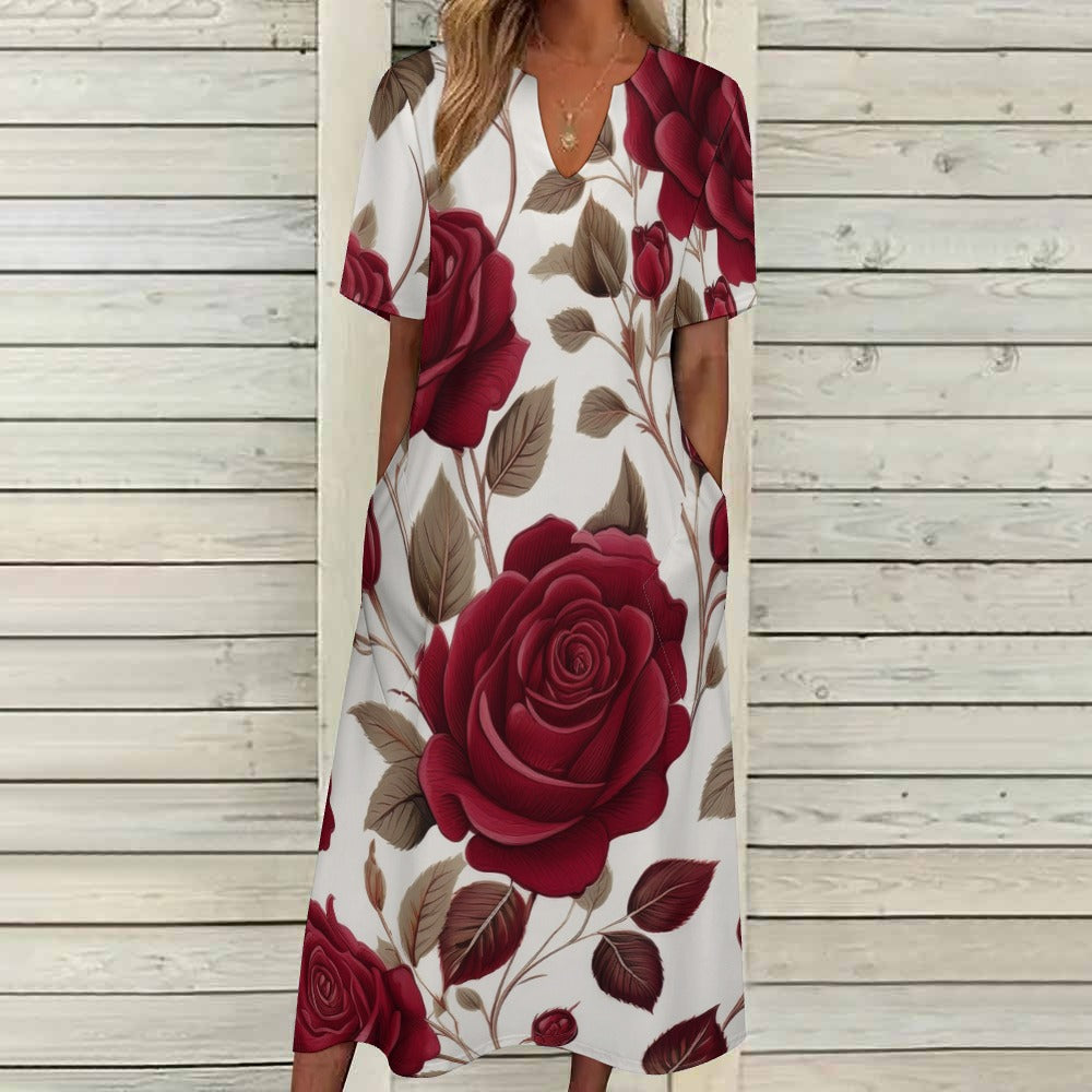 7-point sleeve dress Inkedjoy