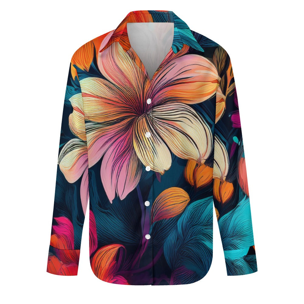 Floral Long Sleeved Shirt Inkedjoy