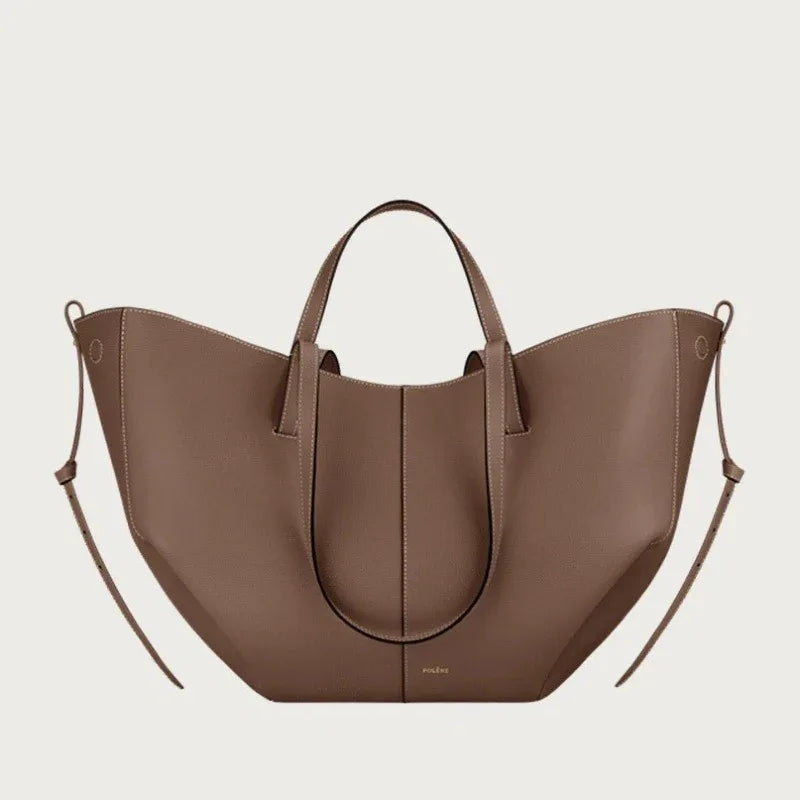 Leather bucket bag handbag tote bag - London Look