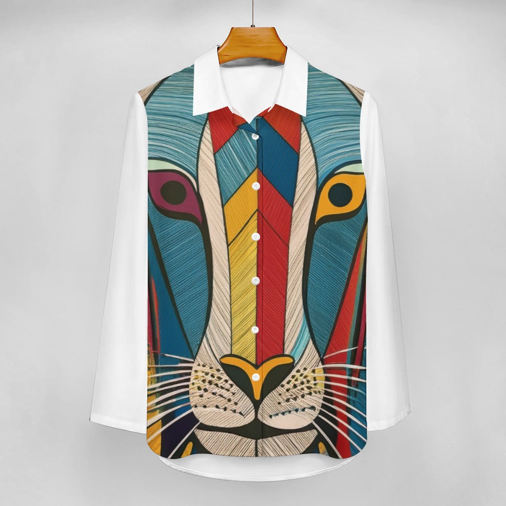 Printed Irregular Hem shirt Inkedjoy