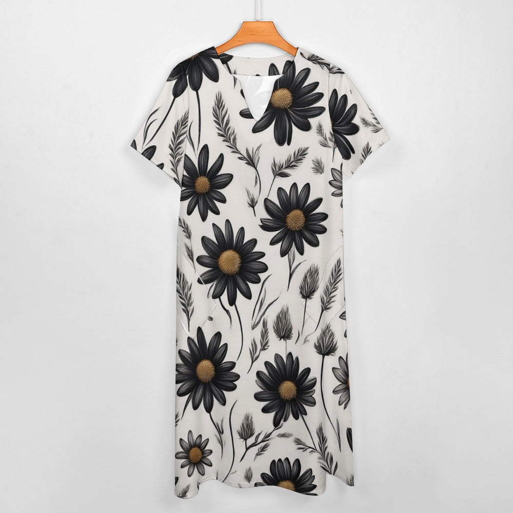 7-point sleeve dress Inkedjoy