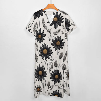 7-point sleeve dress Inkedjoy