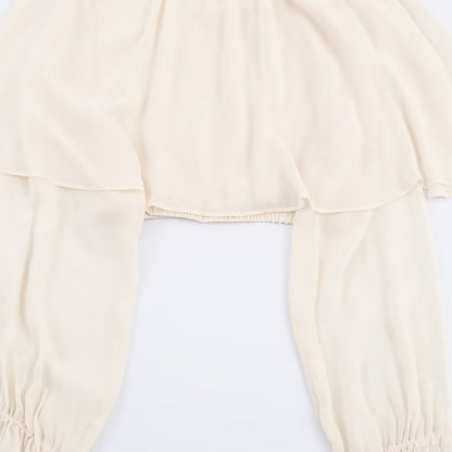 Fashionable Chiffon Layered Decorative TopWomen's Clothing