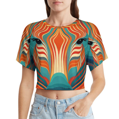 Short sleeved Zebra printed top Inkedjoy