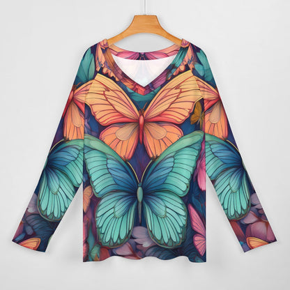 Long sleeve loose tee Inkedjoy