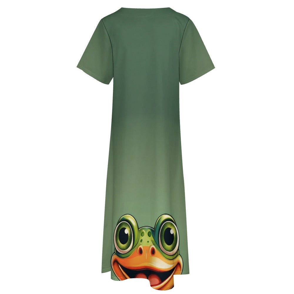 7-point sleeve dress Inkedjoy