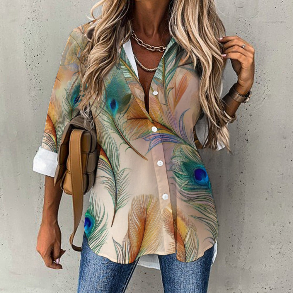 Cropped hem shirt Inkedjoy