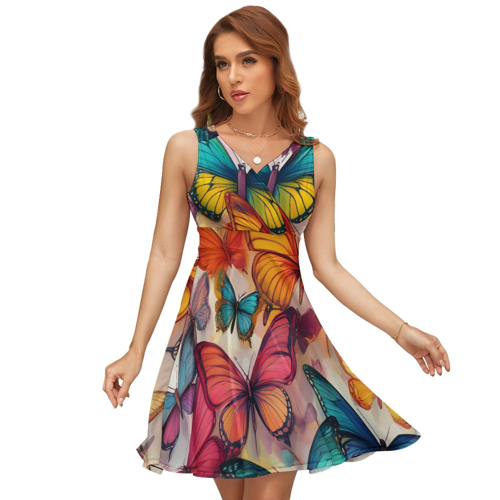 Sleeveless Printed Dress Inkedjoy