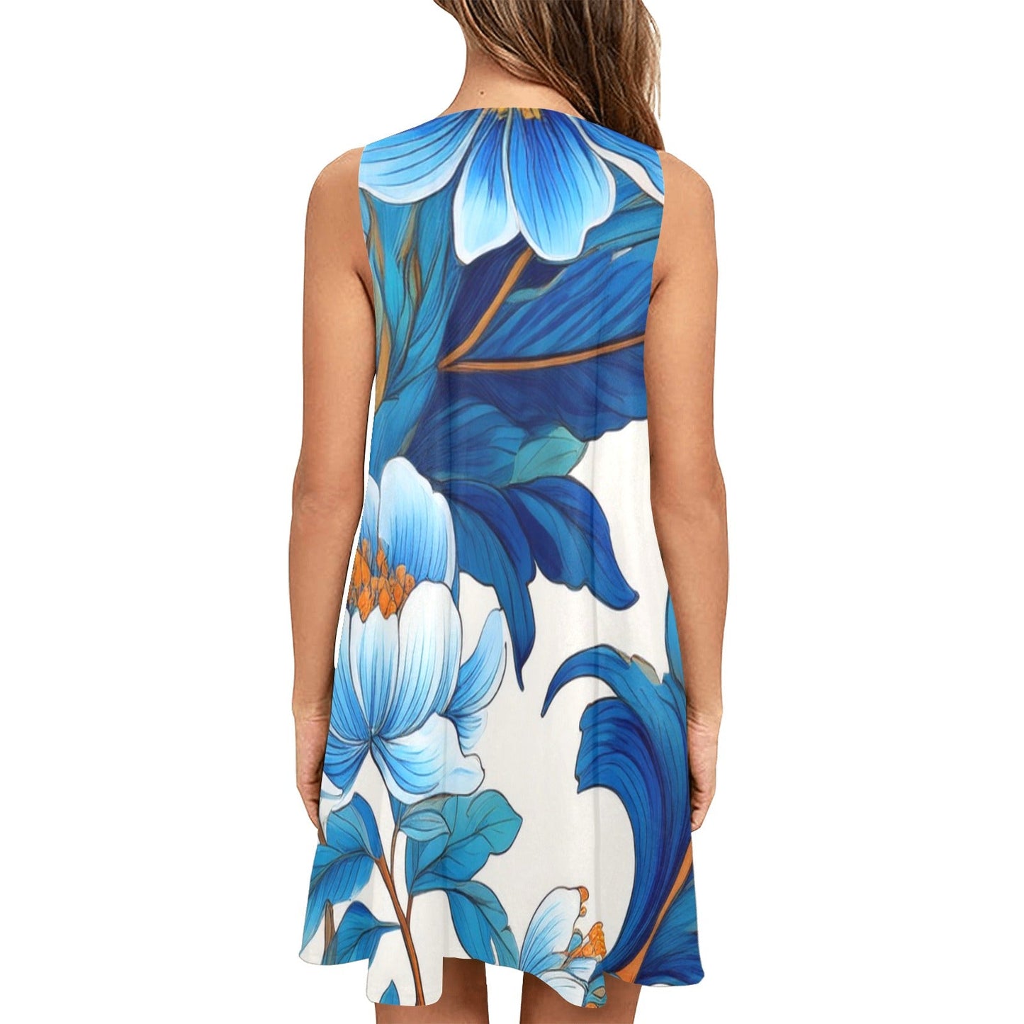 Sleeveless Pocket Dress Inkedjoy