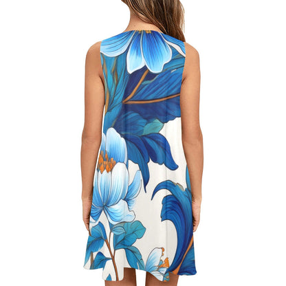 Sleeveless Pocket Dress Inkedjoy