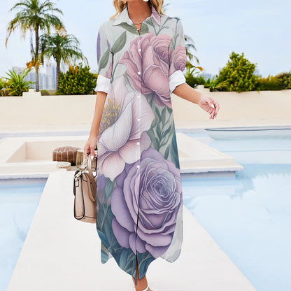 Long Sleeve Shirt Dress Inkedjoy