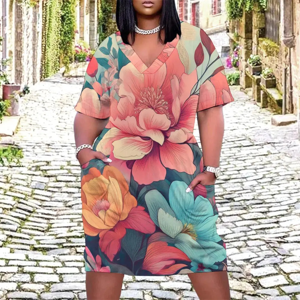 Loose Pocket Dress Inkedjoy