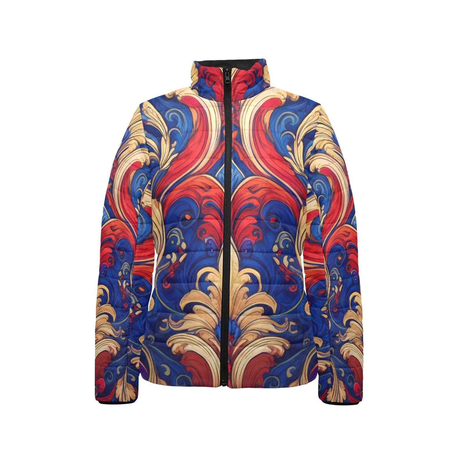 Stand collar padded jacket Inkedjoy