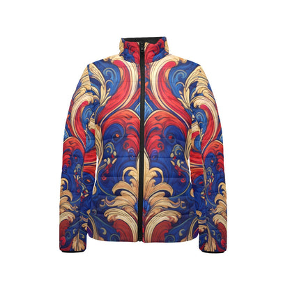 Stand collar padded jacket Inkedjoy