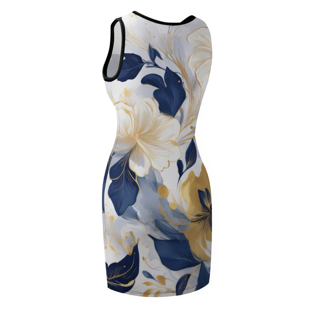 Slim Fit Sleeveless Dress Inkedjoy