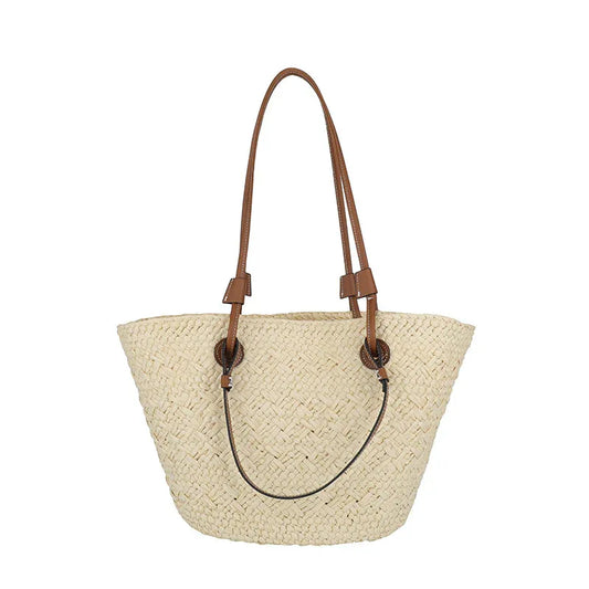 Straw woven bag for women large capacity single shoulder tote bag - London Look