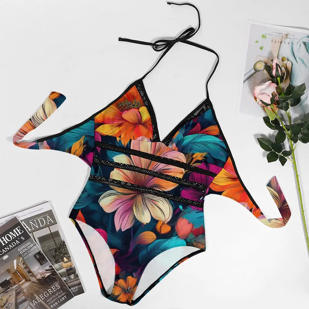 Plus Size Onepiece Swimsuit Inkedjoy