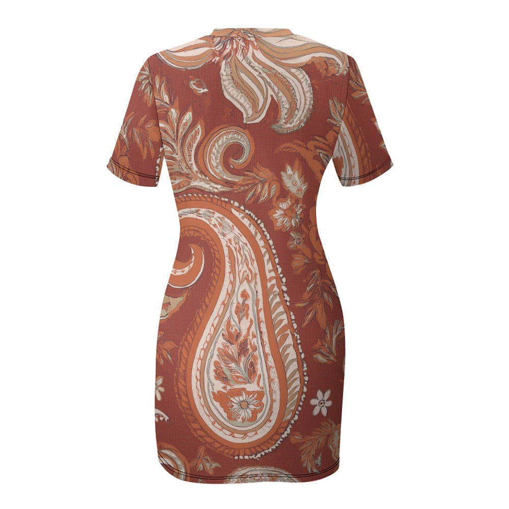 Round Neck Short Sleeve Dress