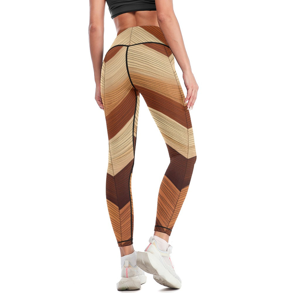 Beige Sports Leggings