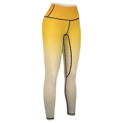 Yellow Sports Yoga Pants