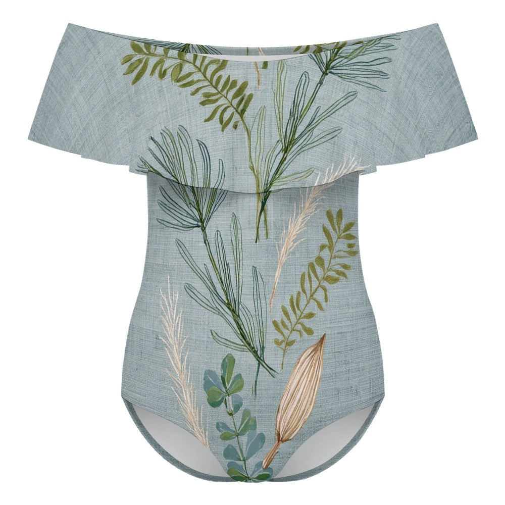 Off-Shoulder One-Piece Swimsuit