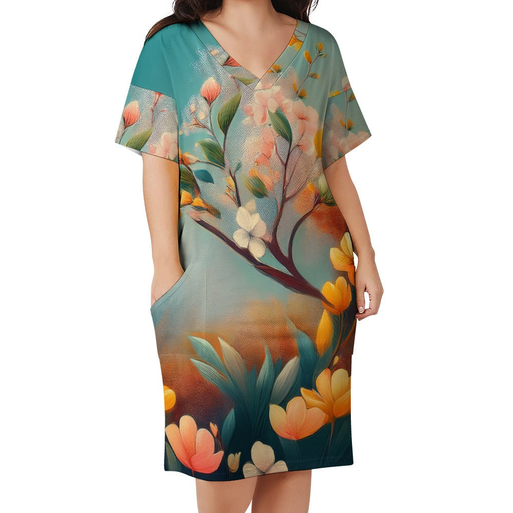 Loose pocket dress Inkedjoy