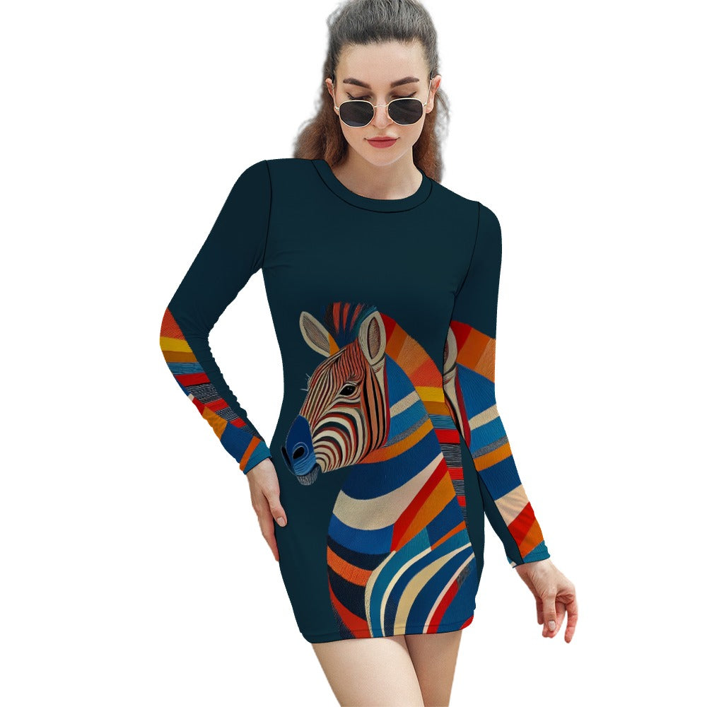 Long Sleeve Skinny Dress Inkedjoy