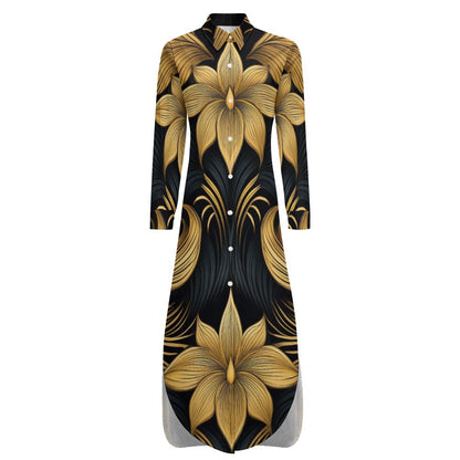 Long Sleeve Shirt Dress Inkedjoy