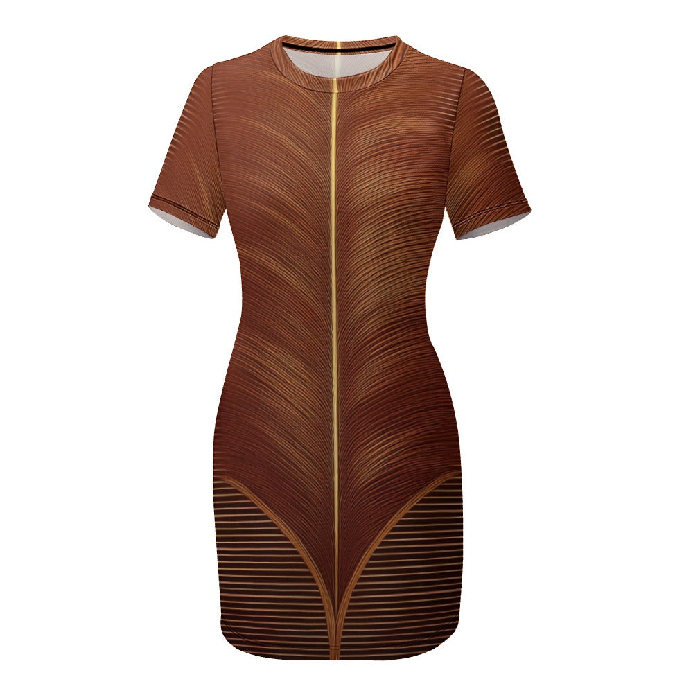 Round Neck Short Sleeve Dress
