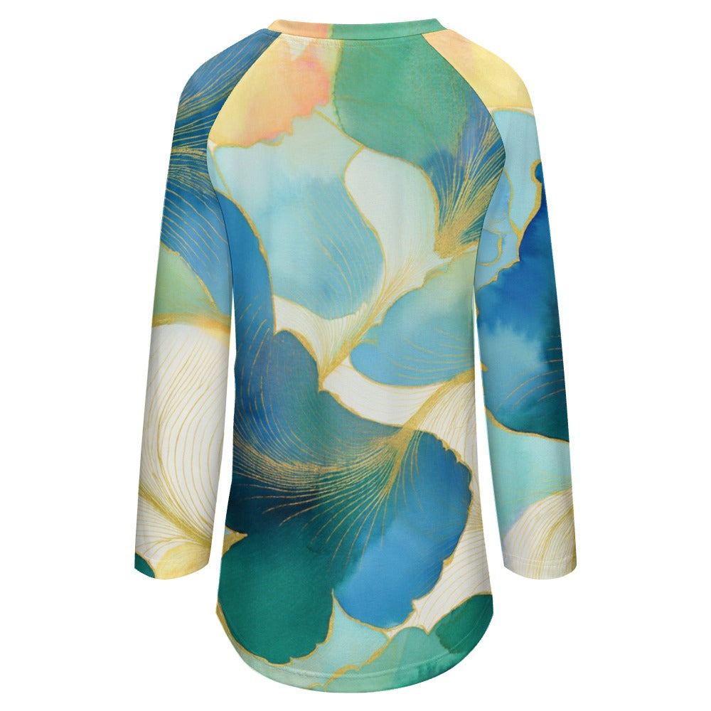 Crew Neck Long Sleeve T-Shirt Inkedjoy