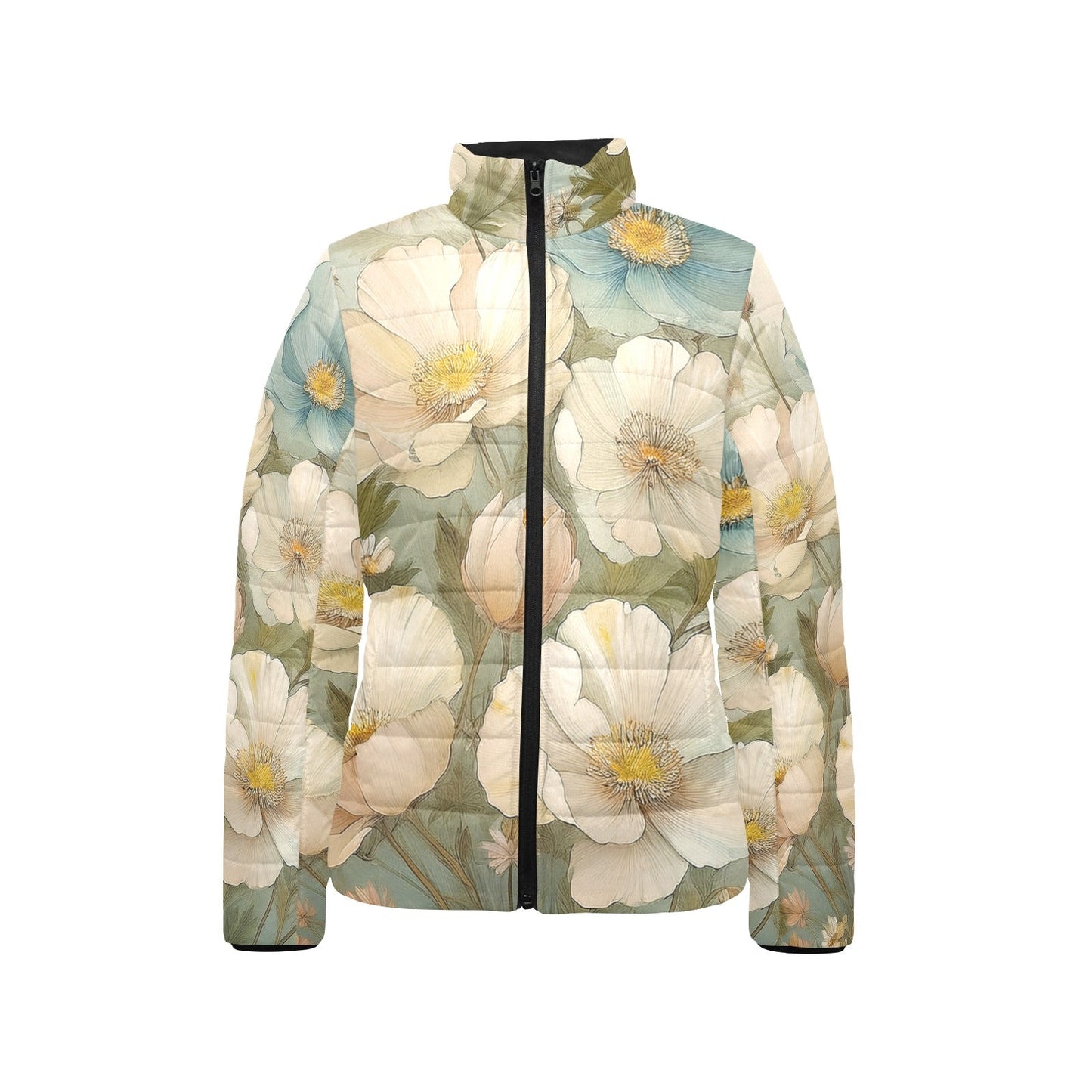 Stand collar padded jacket Inkedjoy
