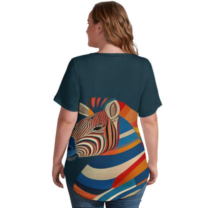 V Neck Short-sleeve Shirt Inkedjoy