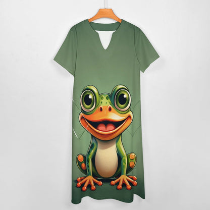 7-point sleeve dress Inkedjoy