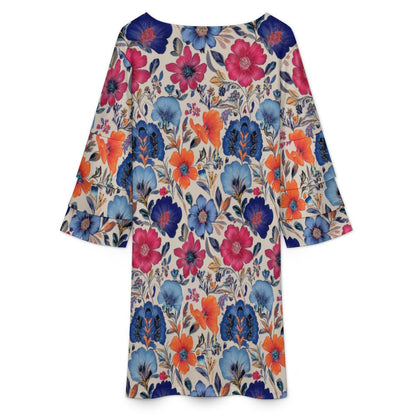 Lotus leaf sleeve dress Inkedjoy