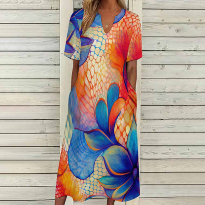 7-point sleeve dress Inkedjoy